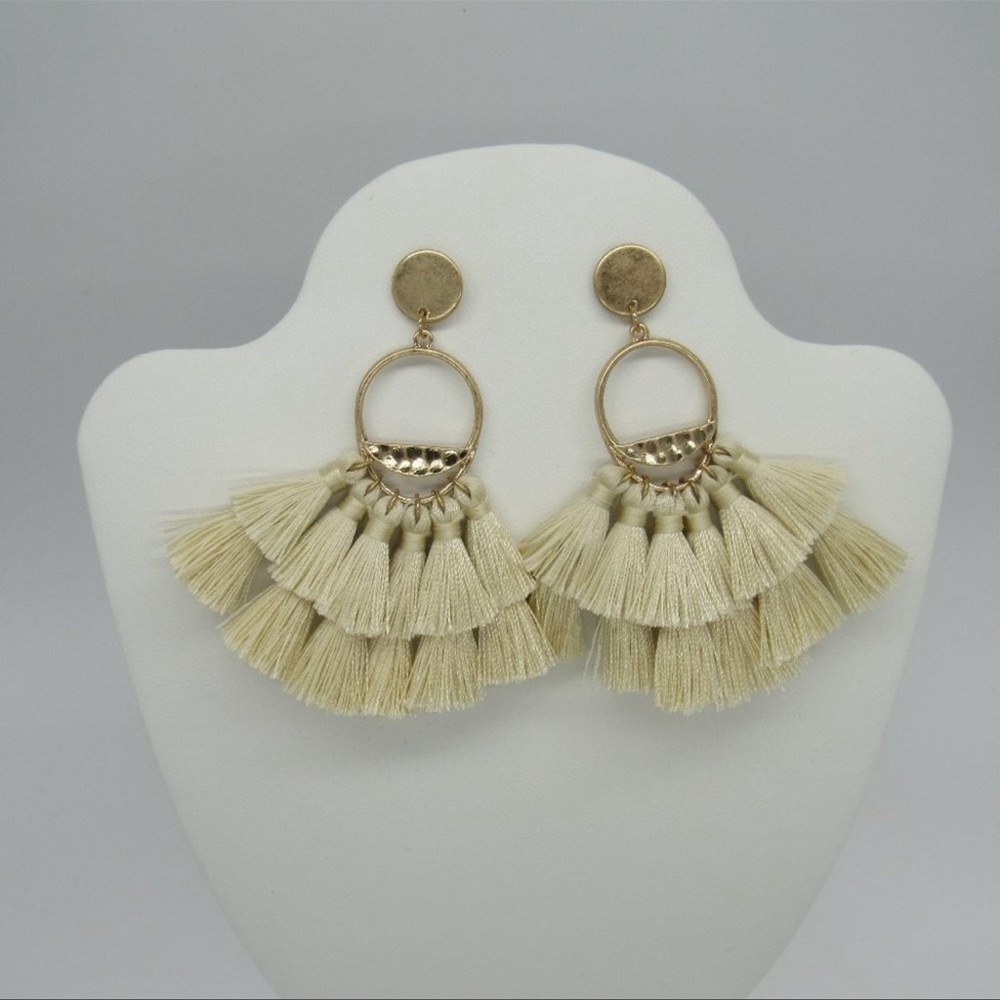 Ivory Tassel Earrings